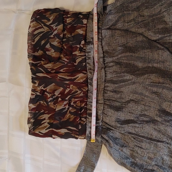 Strapless Tiered Ruffled Sun Dress Size Large - Picture 10 of 12